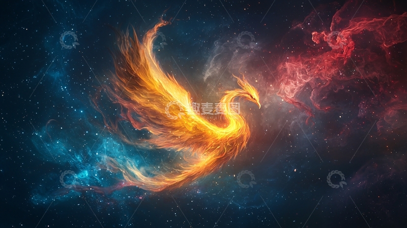 高清大图下载【趣麦麦图】火焰凤凰高清图片