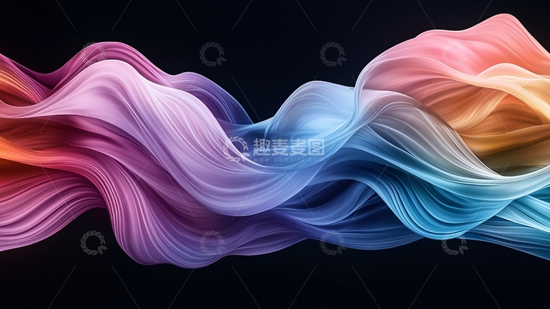 高清大图下载【趣麦麦图】彩色流体抽象背景