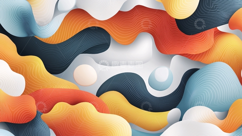 高清大图下载【趣麦麦图】抽象流体波浪背景