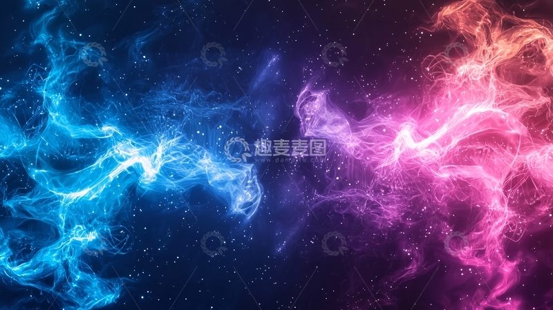 高清大图下载【趣麦麦图】蓝紫色星云高清图片