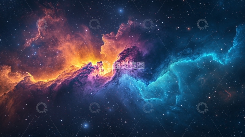 高清大图下载【趣麦麦图】绚丽星云宇宙空间
