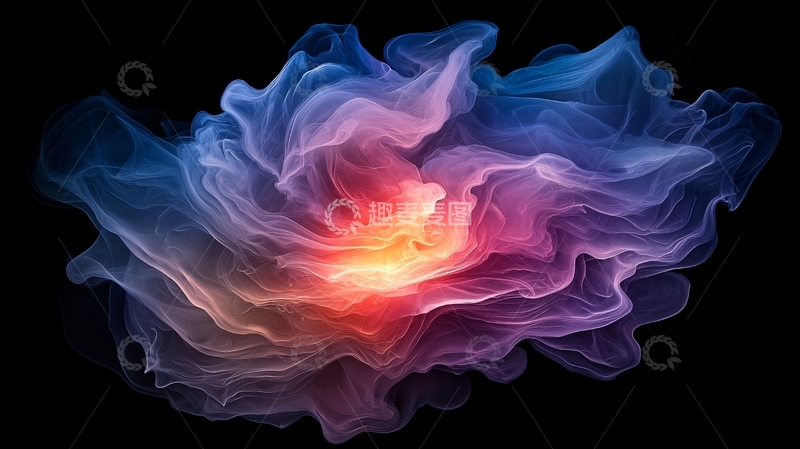 高清大图下载【趣麦麦图】抽象彩色烟雾图案