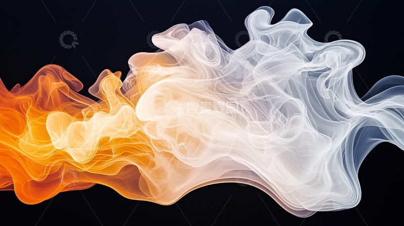 高清大图下载【趣麦麦图】火焰与冰霜的烟雾效果
