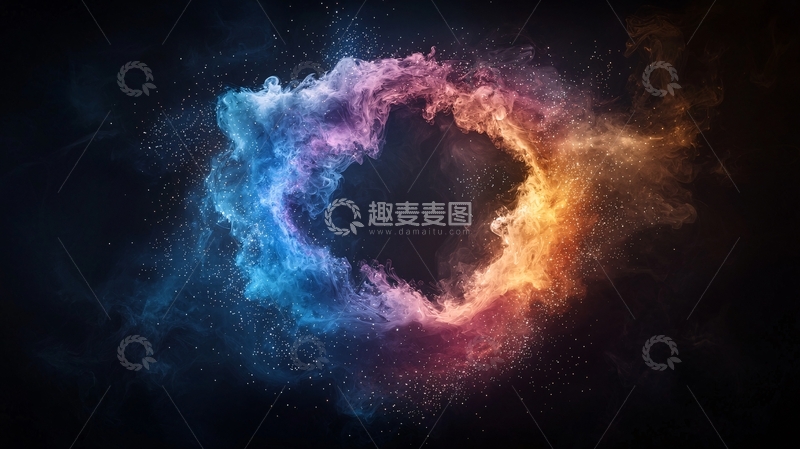 高清大图下载【趣麦麦图】色彩漩涡星云