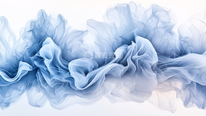 高清大图下载【趣麦麦图】蓝色烟雾水彩纹理背景