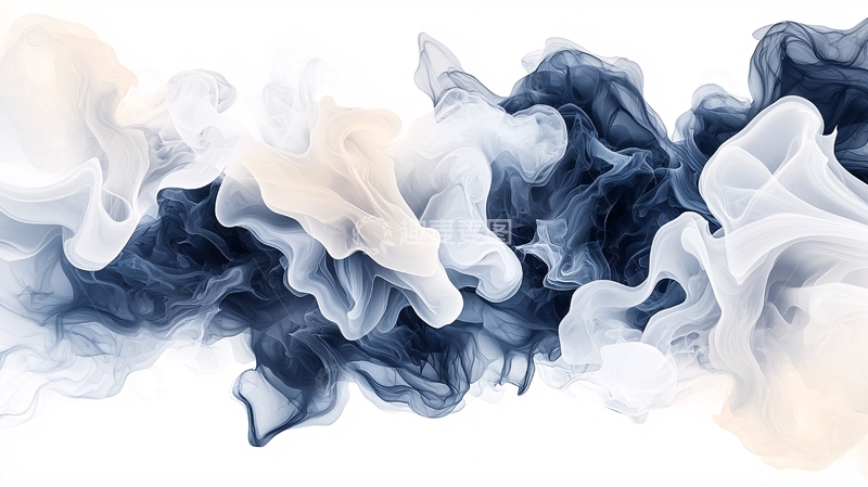 高清大图下载【趣麦麦图】水墨晕染的抽象烟雾