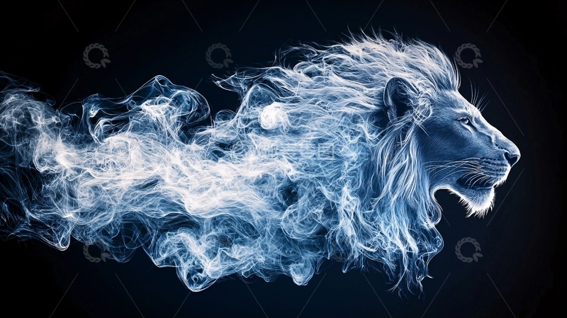 高清大图下载【趣麦麦图】烟雾狮子头高清图片