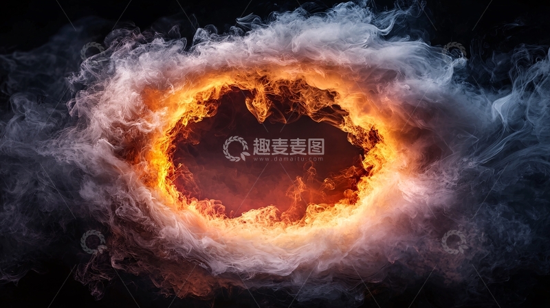 高清大图下载【趣麦麦图】燃烧的火焰漩涡