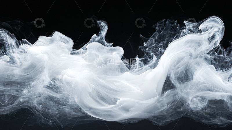 高清大图下载【趣麦麦图】白色烟雾弥漫飘渺