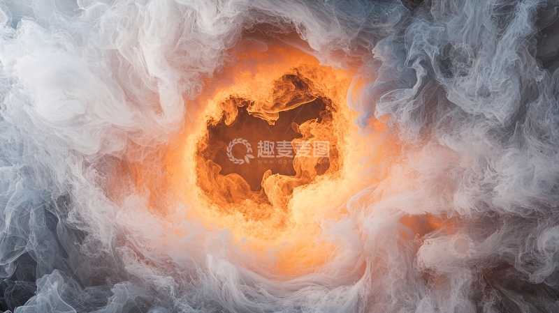 高清大图下载【趣麦麦图】火焰中心的抽象图像