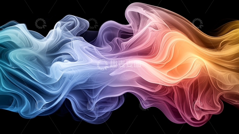 高清大图下载【趣麦麦图】彩色烟雾抽象背景