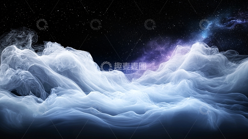 高清大图下载【趣麦麦图】梦幻般的云层在黑暗中闪耀