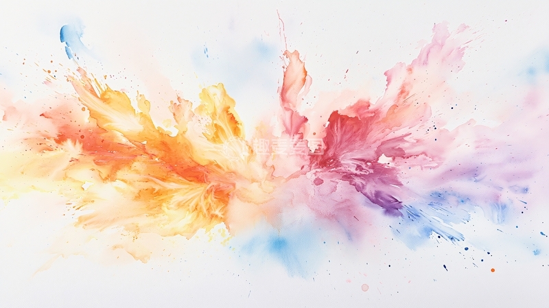 高清大图下载【趣麦麦图】彩色颜料飞溅
