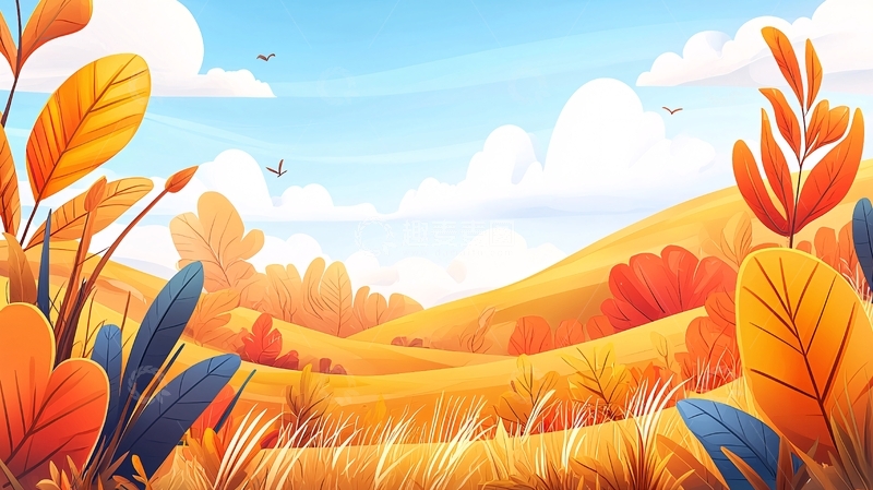 高清大图下载【趣麦麦图】秋日田野高清图片