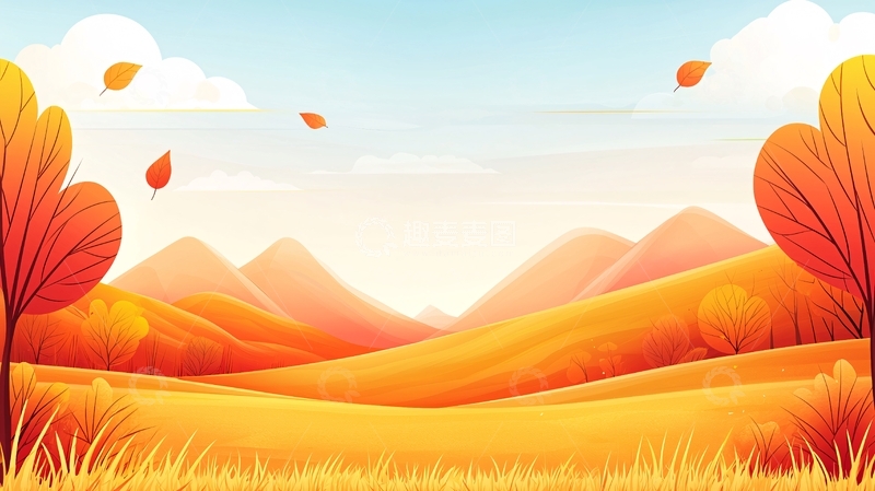 高清大图下载【趣麦麦图】秋日暖阳下的田野风景