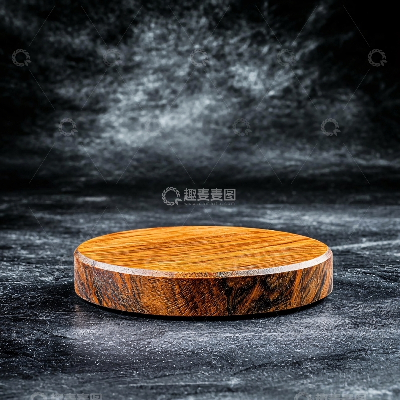 高清大图下载【趣麦麦图】木质圆形展示台