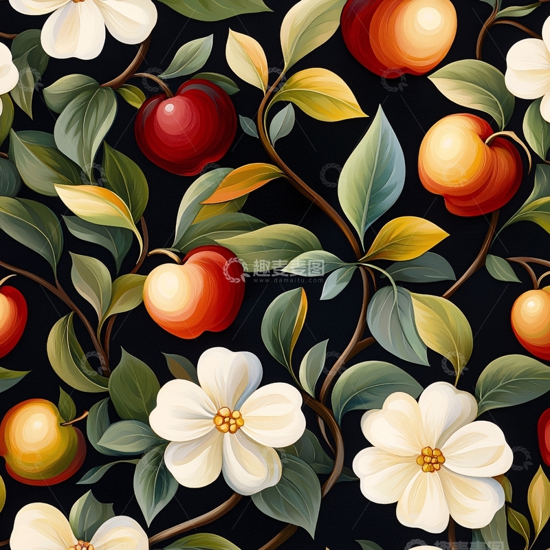 高清大图下载【趣麦麦图】苹果树花卉高清图片