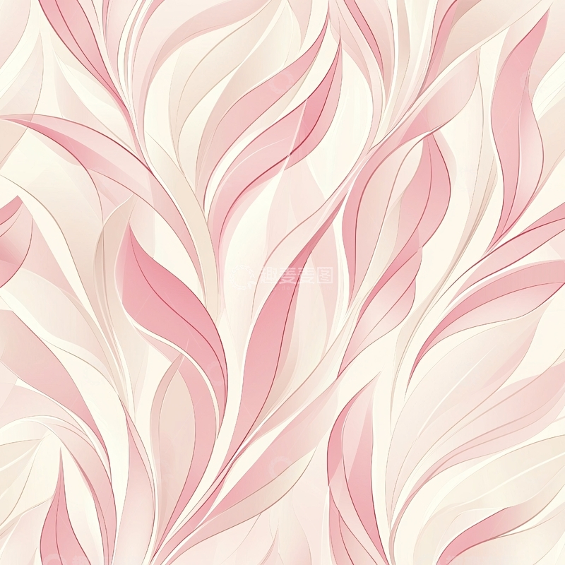 高清大图下载【趣麦麦图】粉色水彩花卉图案背景