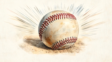 棒球运动场景插画素材