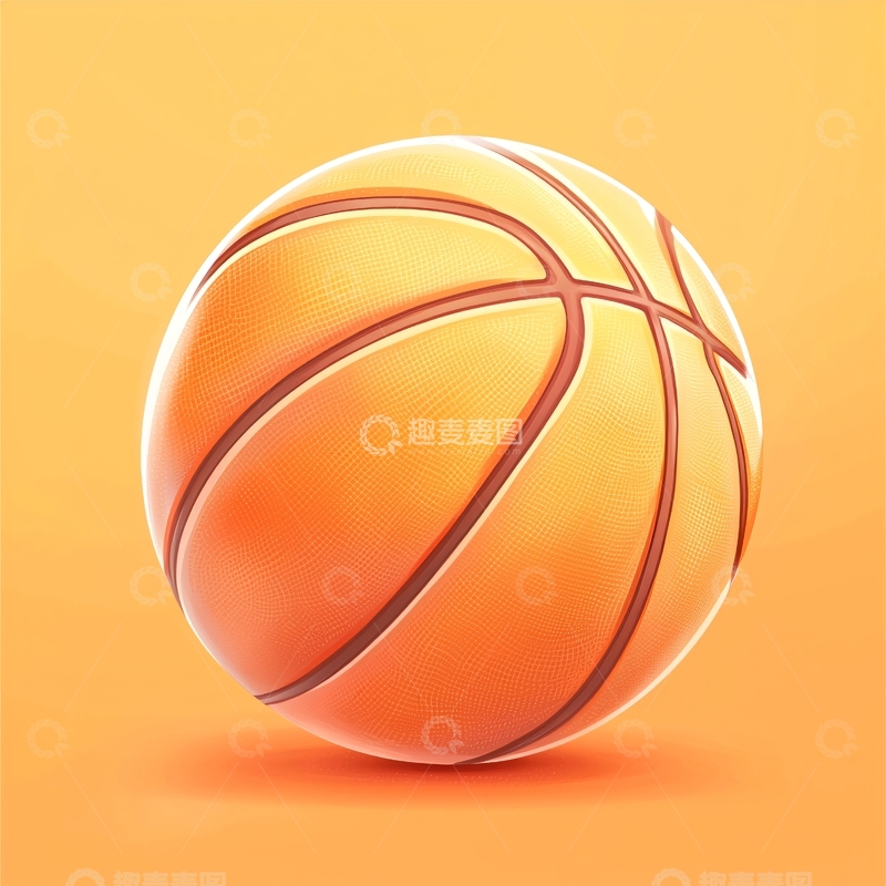 高清大图下载【趣麦麦图】橙色篮球运动球体设计素材