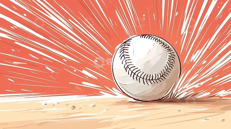 高清大图下载【趣麦麦图】棒球运动插画素材