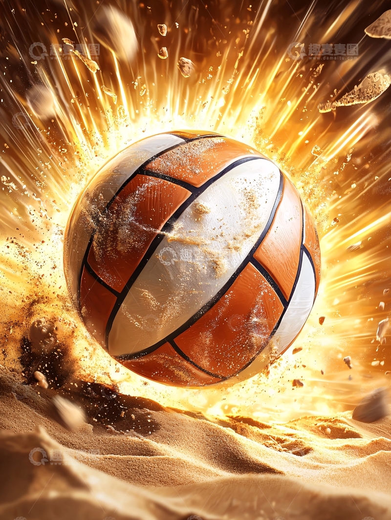 高清大图下载【趣麦麦图】运动球爆炸瞬间