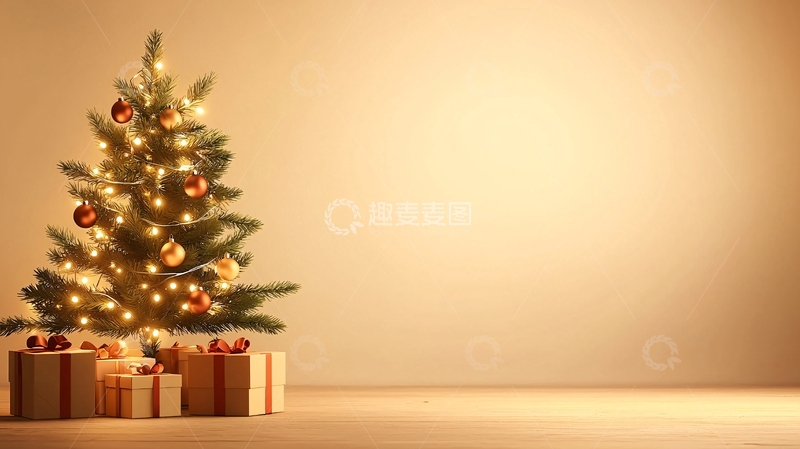 高清大图下载【趣麦麦图】圣诞树与礼物2