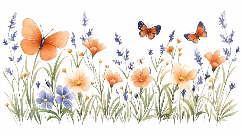 高清大图下载【趣麦麦图】花丛中飞舞的蝴蝶