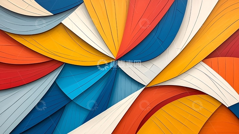 高清大图下载【趣麦麦图】彩色几何抽象背景