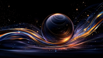 发光球体轨迹光线