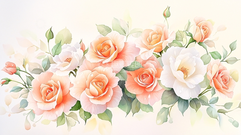 高清大图下载【趣麦麦图】淡雅柔美的花束