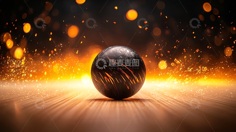 高清大图下载【趣麦麦图】闪耀光芒的金属球