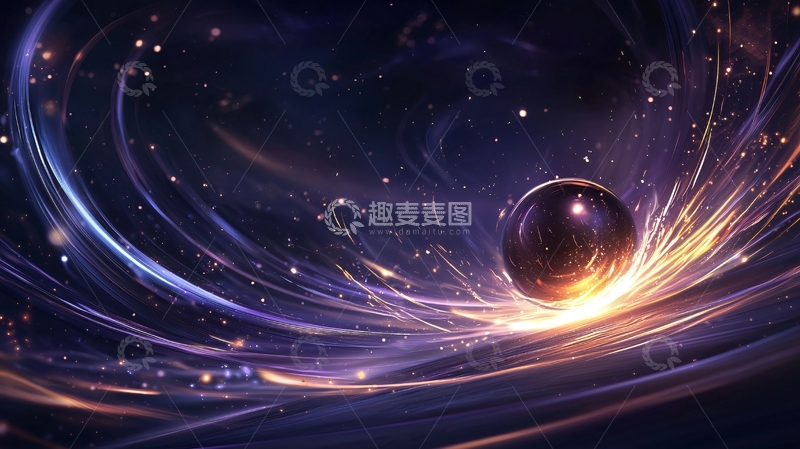 高清大图下载【趣麦麦图】科幻宇宙中的黑洞奇观