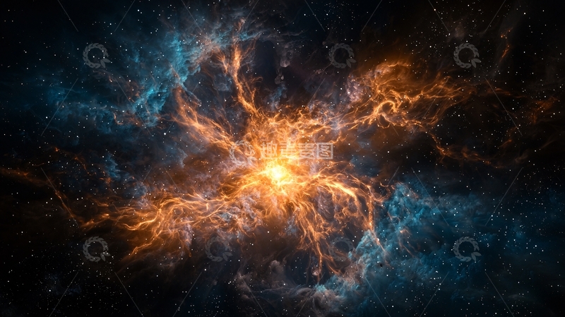 高清大图下载【趣麦麦图】星云般的能量爆发