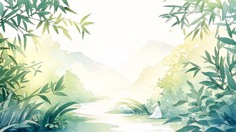 高清大图下载【趣麦麦图】水墨风山水画意境