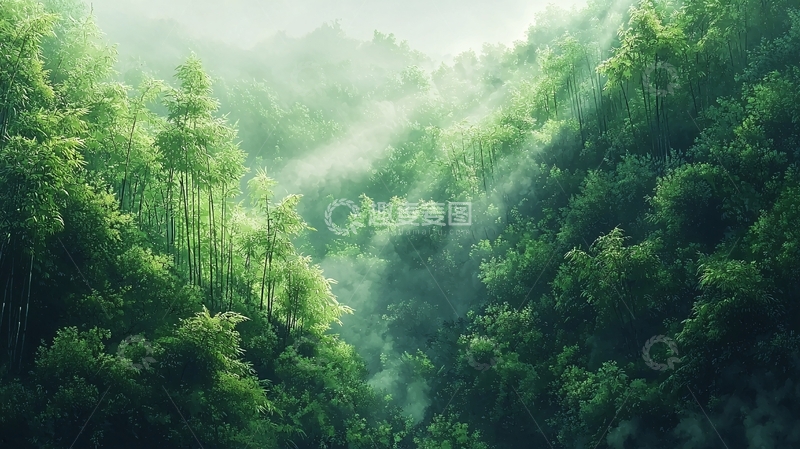 高清大图下载【趣麦麦图】郁郁葱葱的山谷