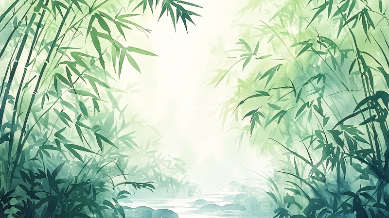 高清大图下载【趣麦麦图】竹林光影交错的意境