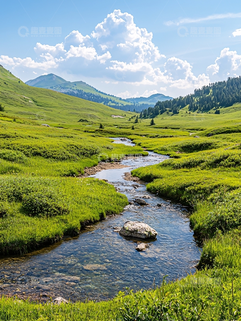 高清大图下载【趣麦麦图】山间小溪高清图片
