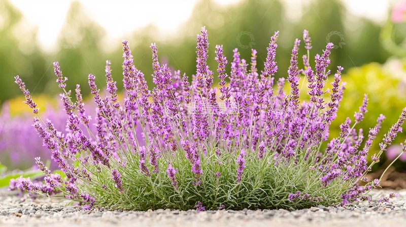 高清大图下载【趣麦麦图】紫色薰衣草田地花朵