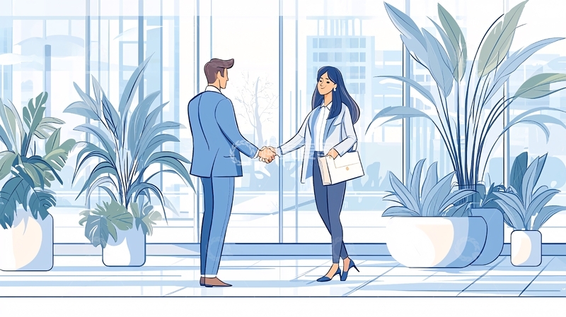 高清大图下载【趣麦麦图】商务人士握手合作