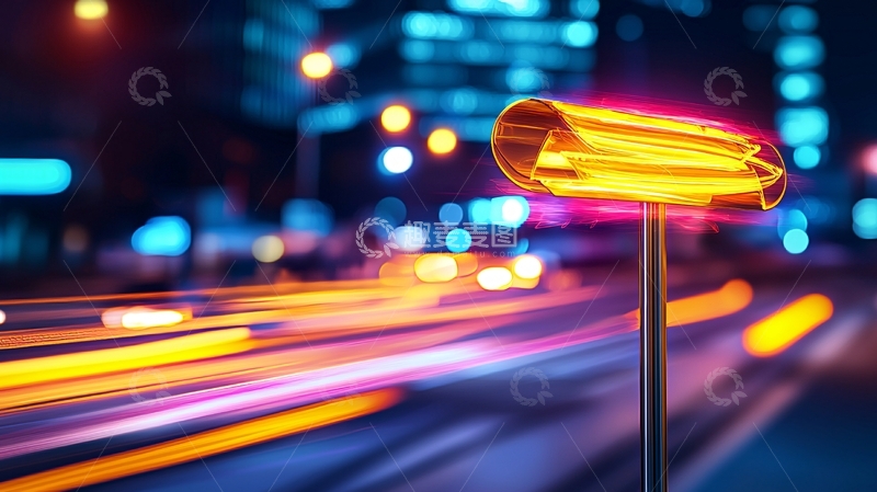 高清大图下载【趣麦麦图】城市夜景光轨