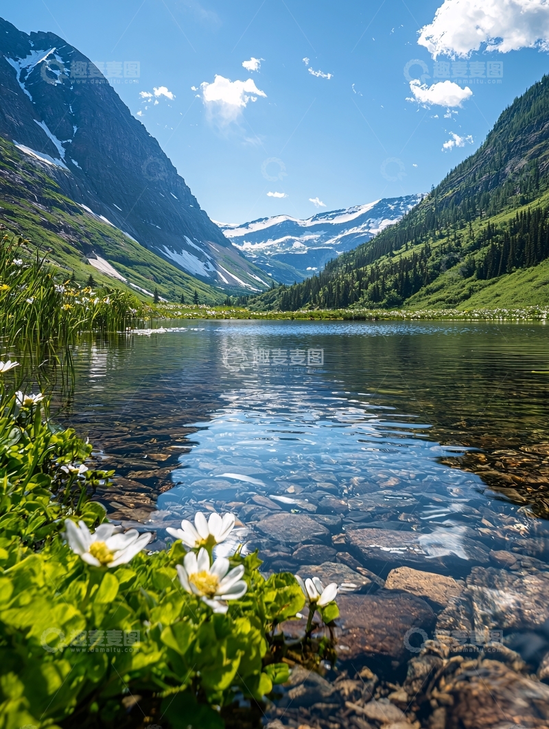 高清大图下载【趣麦麦图】宁静湖畔山景