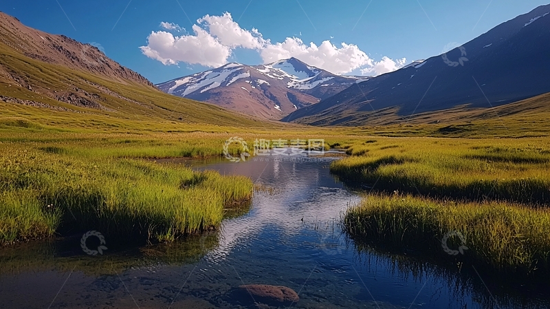 高清大图下载【趣麦麦图】山间流淌的溪流风景