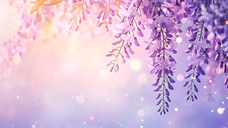 浪漫紫藤花高清图片