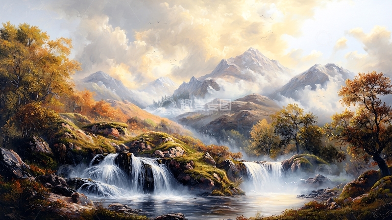 高清大图下载【趣麦麦图】油画风景高清图片