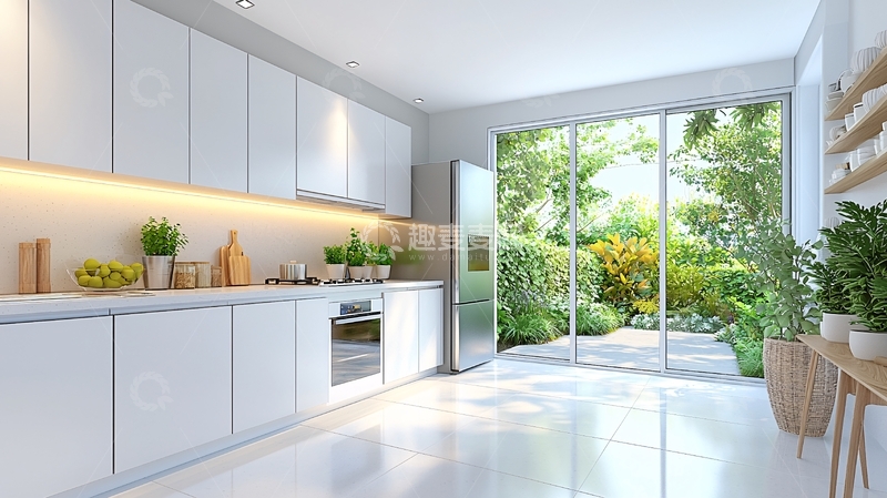 高清大图下载【趣麦麦图】白色现代厨房