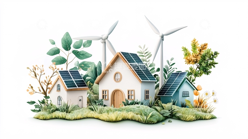 高清大图下载【趣麦麦图】可持续能源房屋
