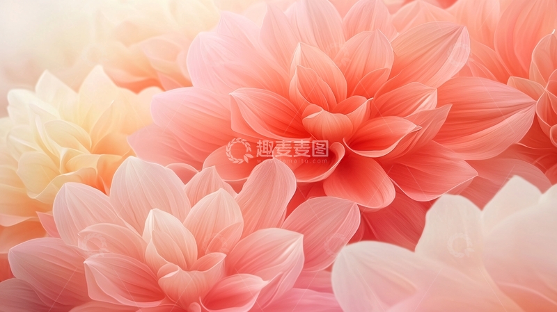 高清大图下载【趣麦麦图】粉色大丽花特写