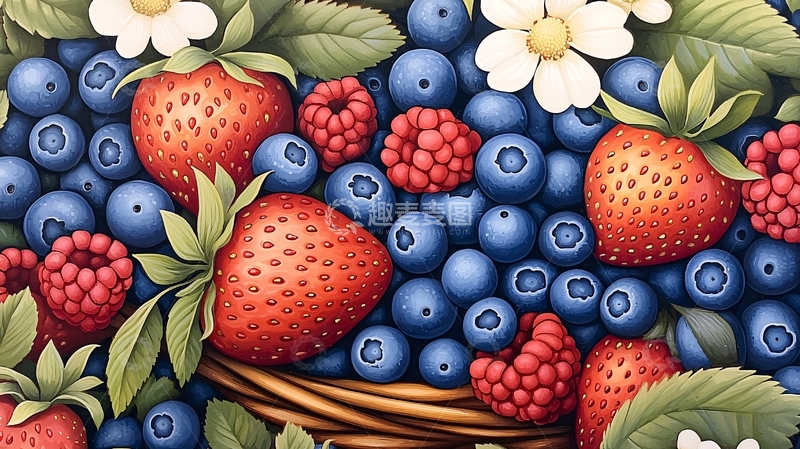 高清大图下载【趣麦麦图】浆果篮子高清图片