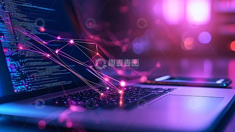 高清大图下载【趣麦麦图】科技感电脑网络连接